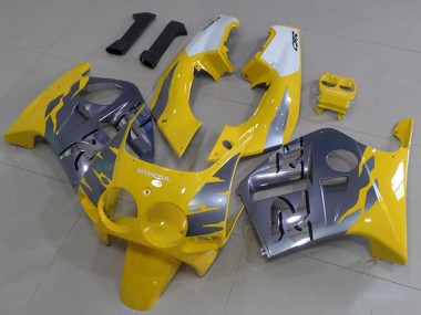 Best 1988-1989 Honda CBR250RR MC19 Motorcycle Fairings - White Yellow Silver