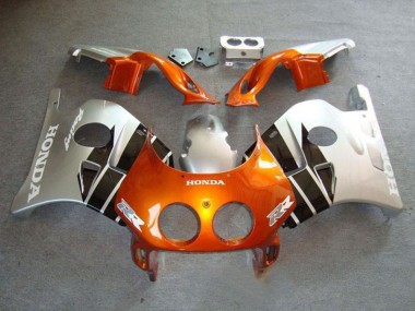 Best 1990-1998 Honda CBR250RR MC22 Motorcycle Fairings - Silver Orange Glossy Black