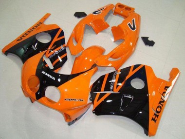 Best 1990-1998 Honda CBR250RR MC22 Motorcycle Fairings - Orange Glossy Black