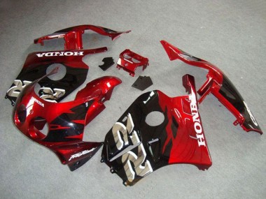 Best 1990-1998 Honda CBR250RR MC22 Motorcycle Fairings - Red Glossy Black