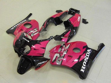 Best 1990-1998 Honda CBR250RR MC22 Motorcycle Fairings - Pink Glossy Black
