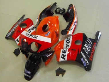 Best 1990-1998 Honda CBR250RR MC22 Motorcycle Fairings - Orange White Red Glossy Black HRC Repsol