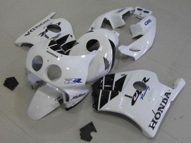 Best 1990-1998 Honda CBR250RR MC22 Motorcycle Fairings - White Glossy Black