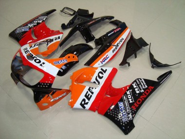 Best 1994-1995 Honda CBR900RR 893 Motorcycle Fairings - Orange White Red Glossy Black HRC Repsol