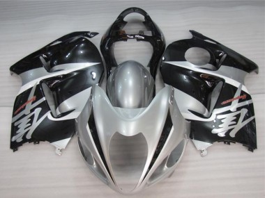 Best 1996-2007 Suzuki GSXR 1300 Hayabusa Motorcycle Fairings - Silver Black