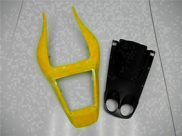1998-2002 Yamaha YZF R6 Motorcycle Fairings - Yellow Blue White Camel Motul