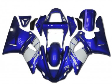 Best 2000-2001 Yamaha YZF R1 Motorcycle Fairing - Blue White
