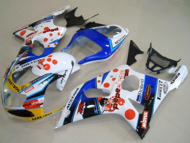 Best 2000-2002 Suzuki GSXR 1000 Motorcycle Fairings - White Blue Red Yellow Black Dark Dog Motul Pepe Phone