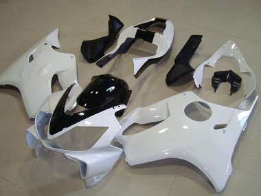 Best 2001-2003 Honda CBR600 F4i Motorcycle Fairing - White Glossy Black