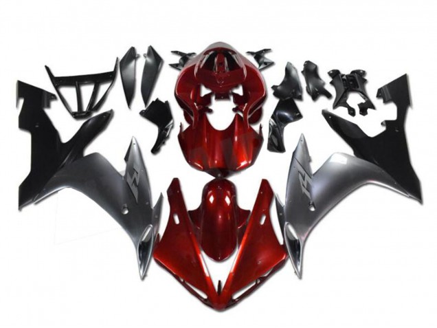 2002-2003 Yamaha YZF R1 Motorcycle Fairings - Red Silver Black