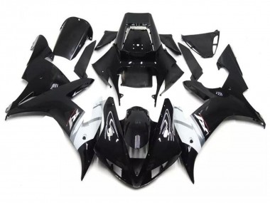 Best 2002-2003 Yamaha YZF R1 Motorcycle Fairings - Glossy Black White Silver