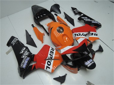 Best 2003-2004 Honda CBR600RR Motorcycle Fairing Kits - Orange White Red Glossy Black Repsol