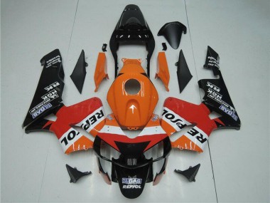 Best 2003-2004 Honda CBR600RR Motorcycle Fairing Kits - Orange White Red Glossy Black Repsol