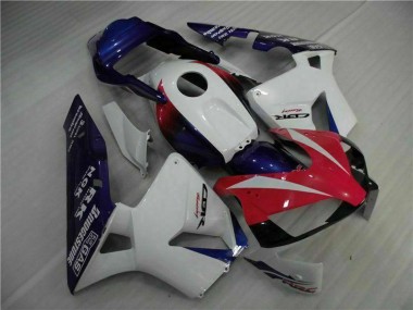 Best 2003-2004 Honda CBR600RR Motorcycle Fairing - White Red Blue