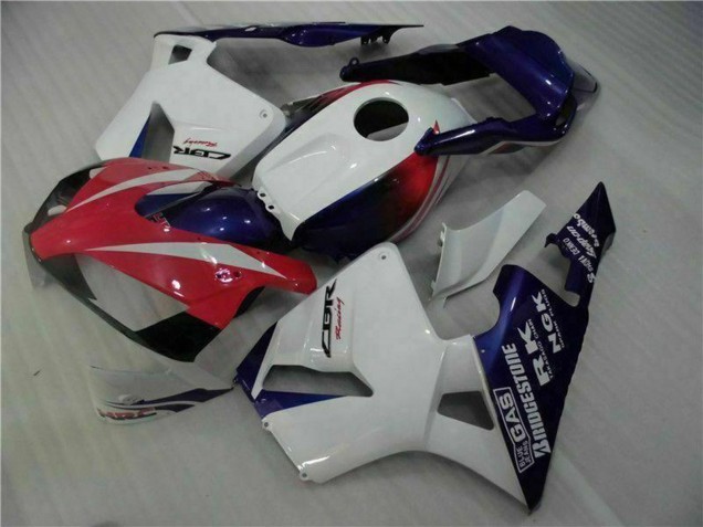2003-2004 Honda CBR600RR Motorcycle Fairing - White Red Blue