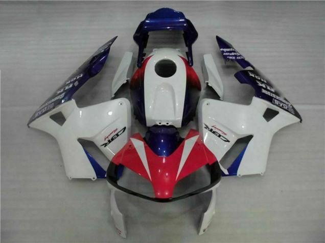 2003-2004 Honda CBR600RR Motorcycle Fairing - White Red Blue