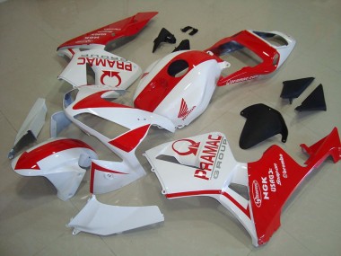 Best 2003-2004 Honda CBR600RR Motorcycle Fairings - White Red Pramac