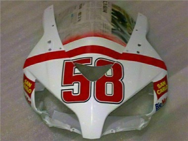 Best 2004-2005 Honda CBR1000RR Motorcycle Fairings - White Red Yellow San Carlo 58