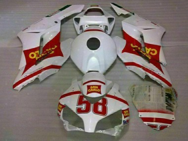 Best 2004-2005 Honda CBR1000RR Motorcycle Fairings - White Red Yellow San Carlo 58
