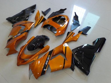 Best 2004-2005 Kawasaki ZX10R Motorcycle Fairings - Gold Black