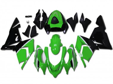 Best 2004-2005 Kawasaki ZX10R Motorcycle Fairings - Green Glossy Black