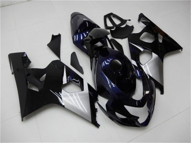 Best 2004-2005 Suzuki GSXR 600/750 Motorcycle Fairings - Glossy Black Silver Blue