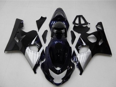 Best 2004-2005 Suzuki GSXR 600/750 Motorcycle Fairings - Glossy Black Silver Blue