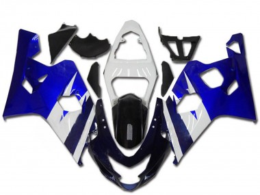 Best 2004-2005 Suzuki GSXR 600/750 Motorcycle Fairing Kits - White Blue Black