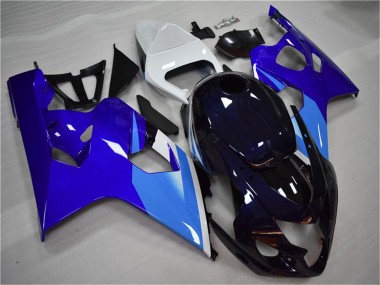 Best 2004-2005 Suzuki GSXR 600/750 Motorcycle Fairing - White Blue Black