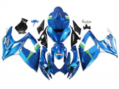 Best 2004-2005 Suzuki GSXR 600/750 Motorcycle Fairings - Blue Green White
