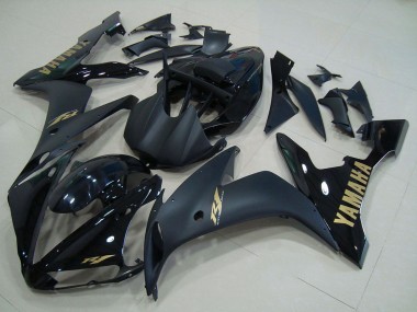 Best 2004-2006 Yamaha YZF R1 Motorcycle Fairings - Glossy Black Matte Black Gold