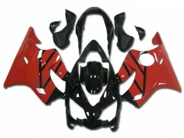 Best 2004-2007 Honda CBR600 F4i Motorcycle Fairings Kits - Red Glossy Black