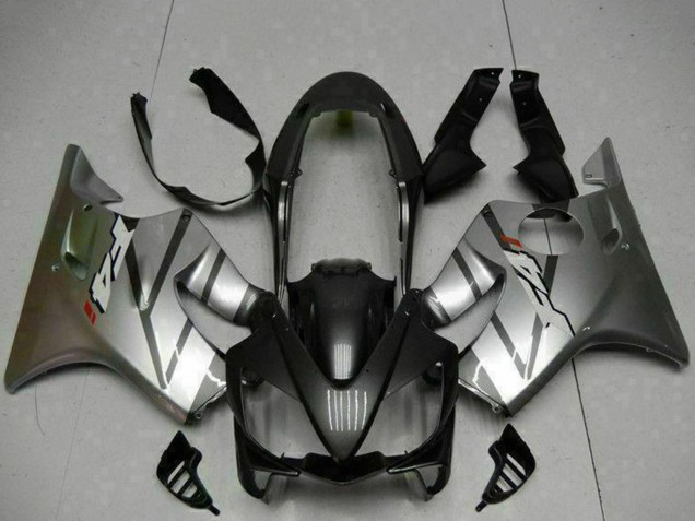 2004-2007 Honda CBR600 F4i Motorcycle Fairings - Silver Matte Black