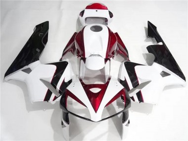 Best 2005-2006 Honda CBR600RR Motorcycle Fairings Kits - White Red Black