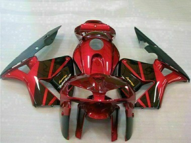Best 2005-2006 Honda CBR600RR Bike Fairings - Red Black
