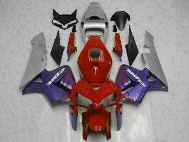 Best 2005-2006 Honda CBR600RR Motorcycle Fairings - Red Purple Grey