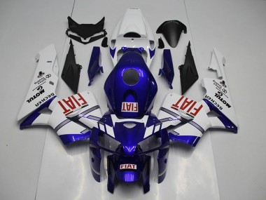 Best 2005-2006 Honda CBR600RR Motorcycle Fairings - White Blue Red Fiat