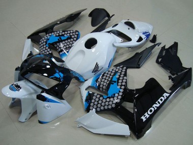 Best 2005-2006 Honda CBR600RR Motorcycle Fairings - White Blue Black
