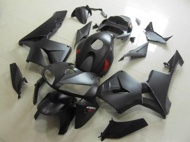 Best 2005-2006 Honda CBR600RR Motorcycle Fairings - Matte Black Red Decal