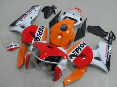 Best 2005-2006 Honda CBR600RR Bike Fairings - Orange White Red Glossy Black Repsol