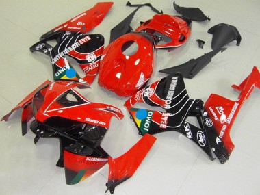 Best 2005-2006 Honda CBR600RR Motorcycle Fairings - Red Blue Yellow Glossy Black JOMO