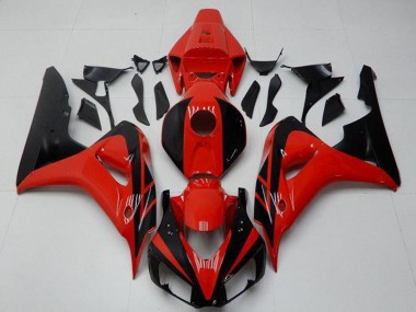 Best 2006-2007 Honda CBR1000RR Motorcycle Fairings Kits - Red Glossy Black