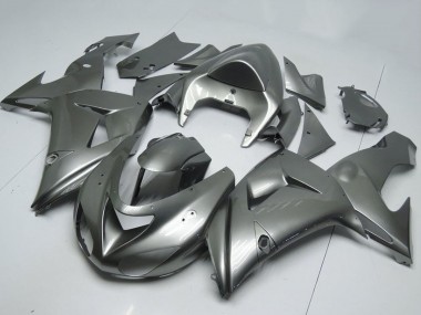 Best 2006-2007 Kawasaki ZX10R Motorcycle Fairings - Glossy Grey