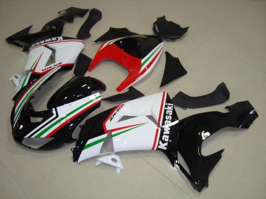 Best 2006-2007 Kawasaki ZX10R Motorcycle Fairings - White Red Black Green