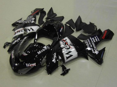 Best 2006-2007 Kawasaki ZX10R Motorcycle Fairings - Glossy Black White West Red