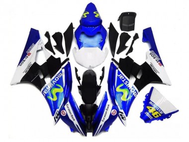 Best 2006-2007 Yamaha YZF R6 Motorcycle Fairings - Blue White Black Green MoviStar ENEOS Yamalube 46