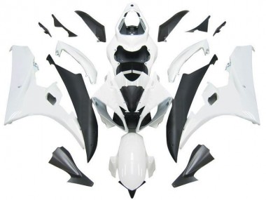 Best 2006-2007 Yamaha YZF R6 Motorcycle Fairings - White Matte Black