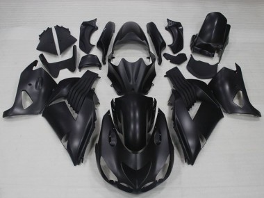Best 2006-2011 Kawasaki ZX14R ZZR1400 Motorcycle Fairings - Matte Black