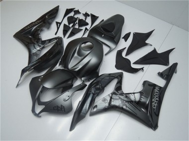 Best 2007-2008 Honda CBR600RR Motorcycle Fairings - Matte Black Graffiti