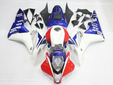 Best 2007-2008 Honda CBR600RR Motorcycle Fairing Kits - White Red Blue HRC